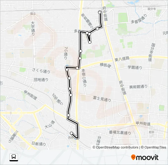 西府０１ Bus Line Map