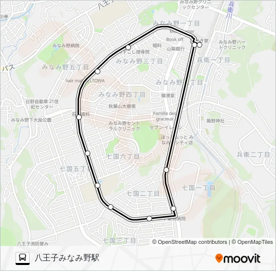 み０４深夜 バスの路線図