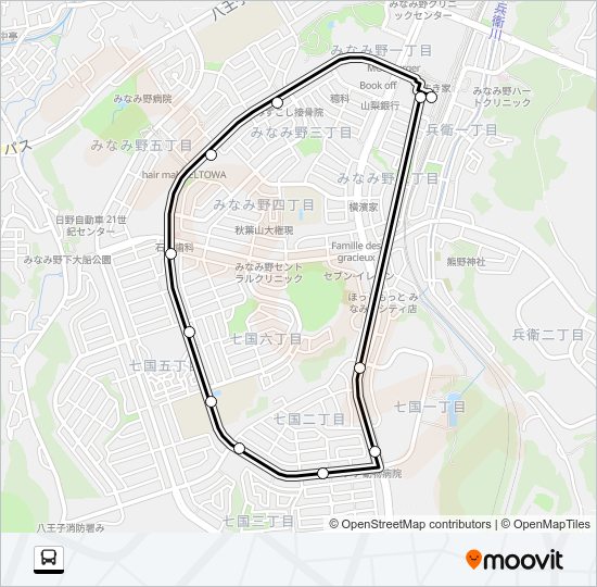 み０４深夜 Bus Line Map