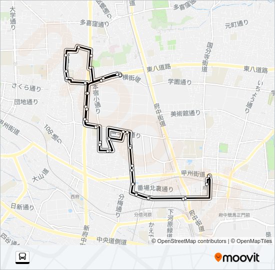 北山町循環 Bus Line Map