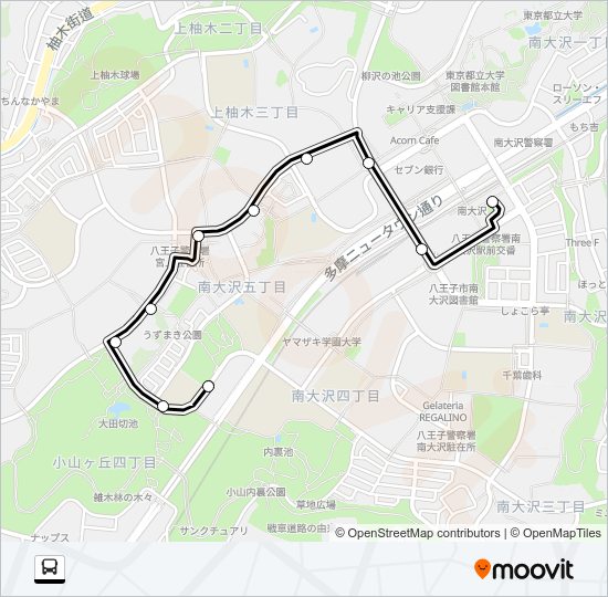 南６０深夜 Bus Line Map