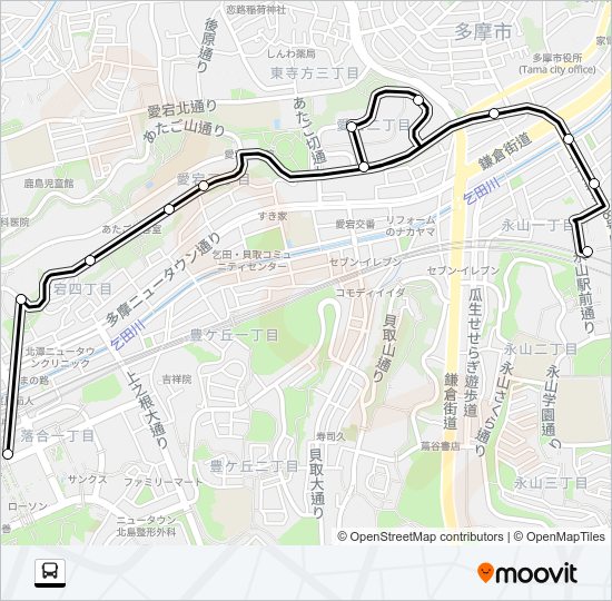 愛宕ルート Bus Line Map