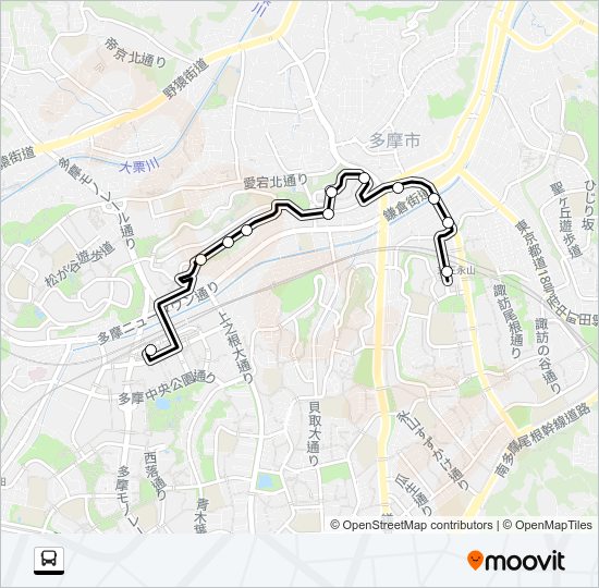 愛宕ルート Bus Line Map