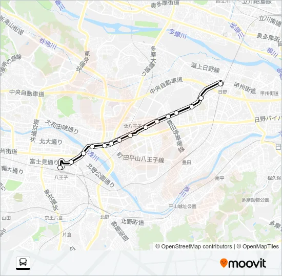 日５０深夜 Bus Line Map