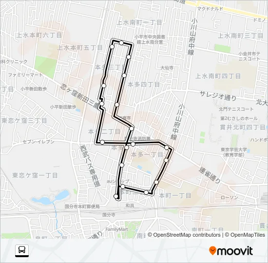 本多ルート バスの路線図