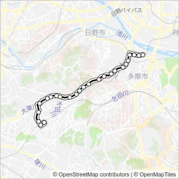 桜８０深夜 Bus Line Map