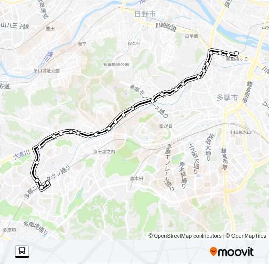 桜８０深夜 Bus Line Map