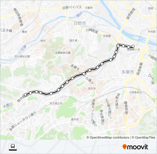 桜８３深夜 Bus Line Map