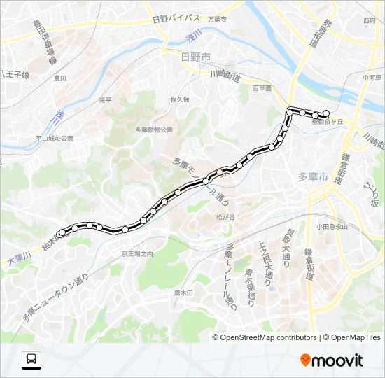 桜８３深夜 Bus Line Map