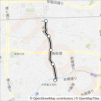 渋６３深夜 Bus Line Map