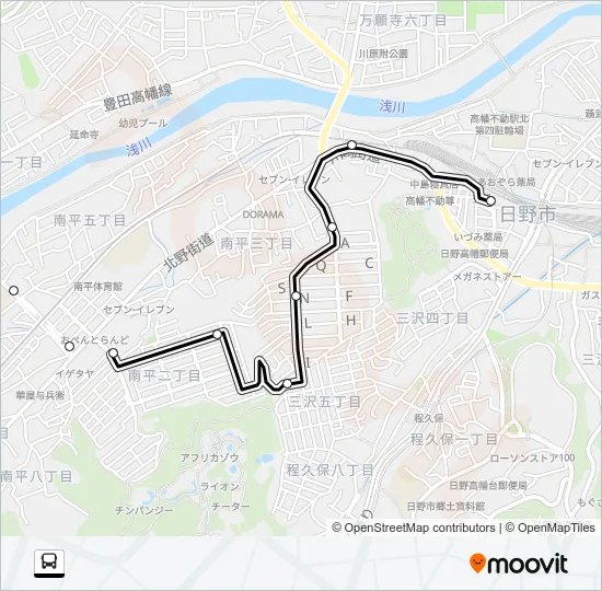 Ｄ 南平路線 バスの路線図