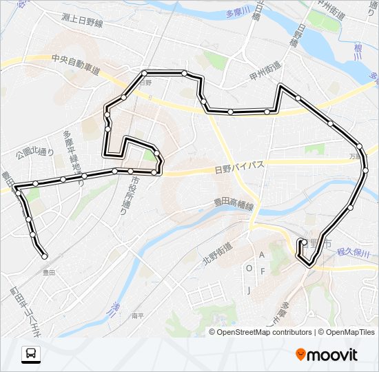 Ｓ 市内路線 Bus Line Map