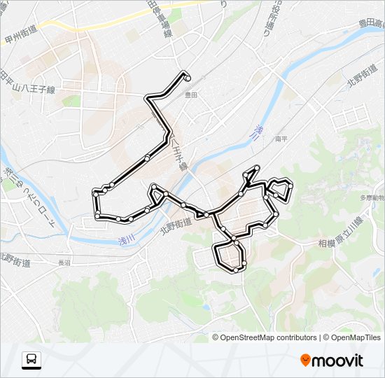 Ｈ 平山循環路線 Bus Line Map