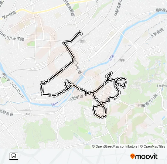Ｈ 平山循環路線 Bus Line Map