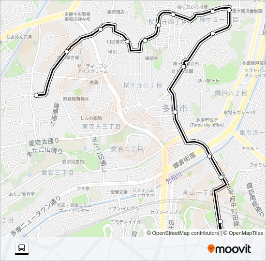 桜ヶ丘・和田ルート Bus Line Map