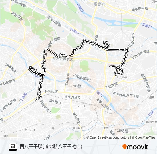 北部コース Bus Line Map