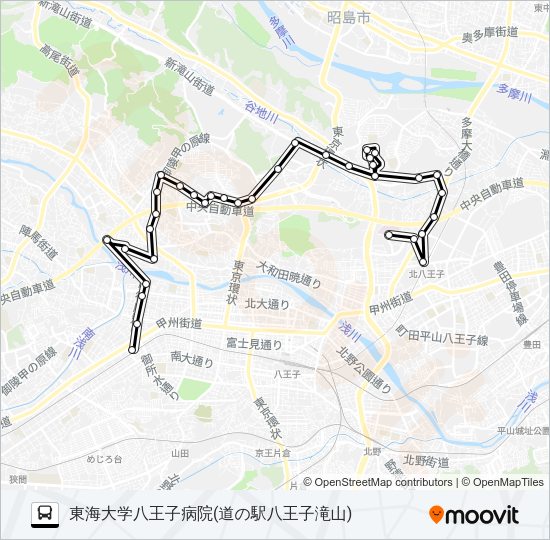 北部コース Bus Line Map