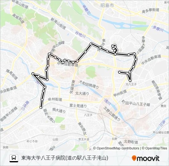 北部コース Bus Line Map