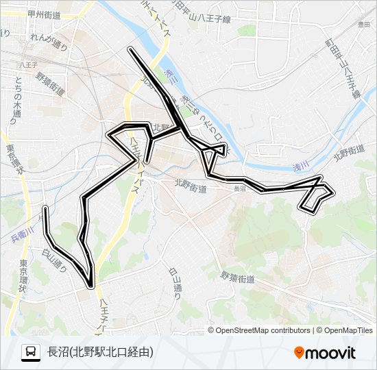 東部コース Bus Line Map