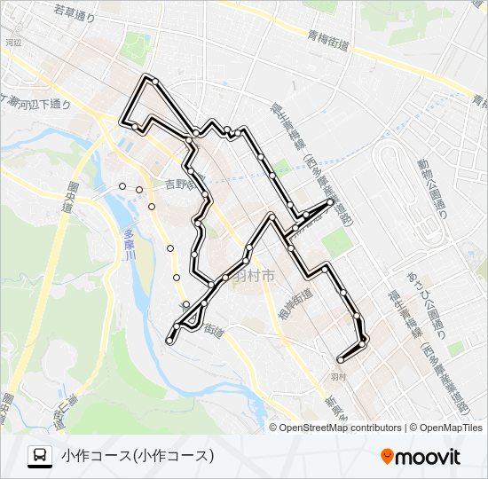 小作コース Bus Line Map