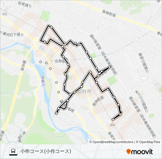 小作コース Bus Line Map