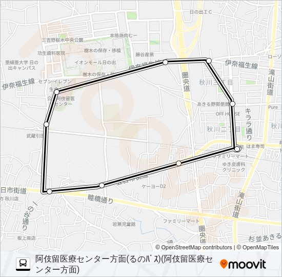 引田 Bus Line Map