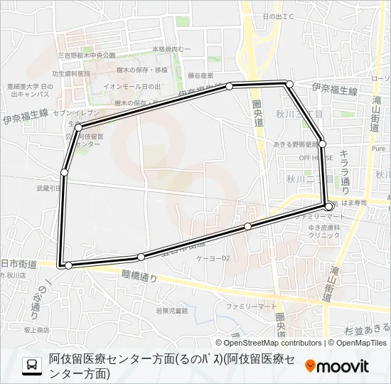 引田 Bus Line Map