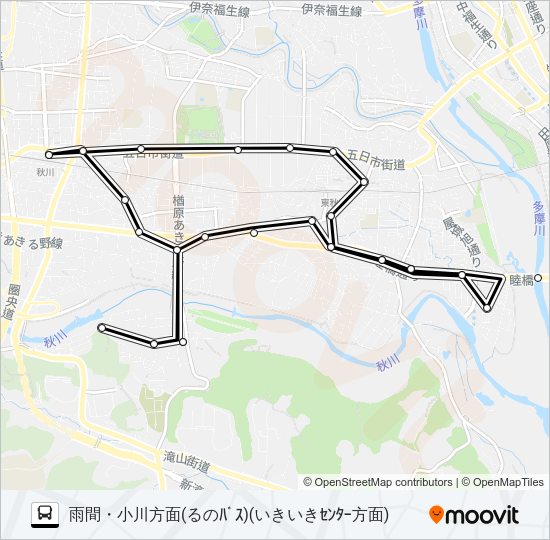 雨間・小川 Bus Line Map