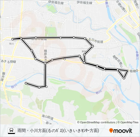 雨間・小川 Bus Line Map