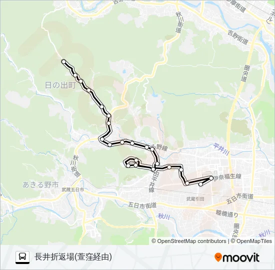 萱窪 バスの路線図