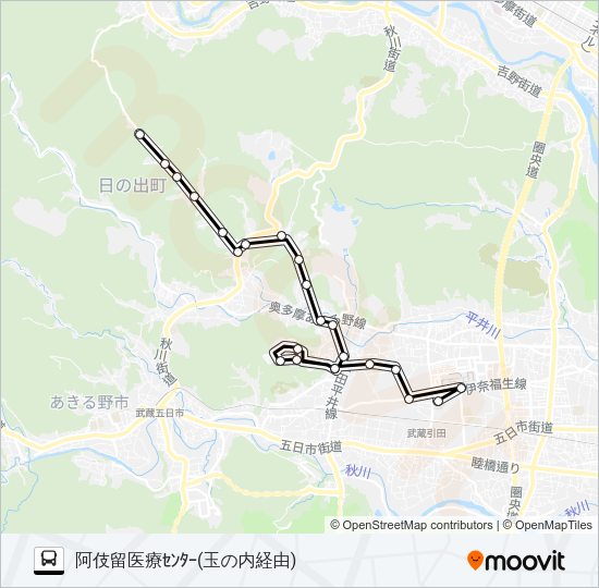 玉の内 Bus Line Map
