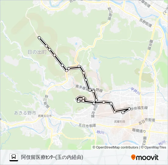 玉の内 バスの路線図