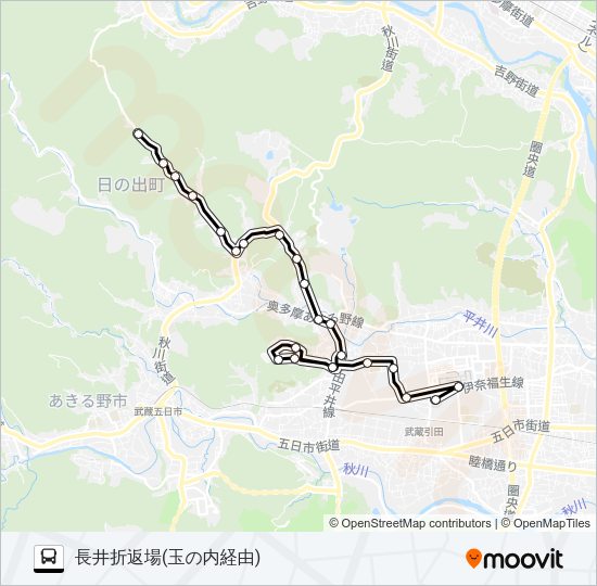 玉の内 Bus Line Map