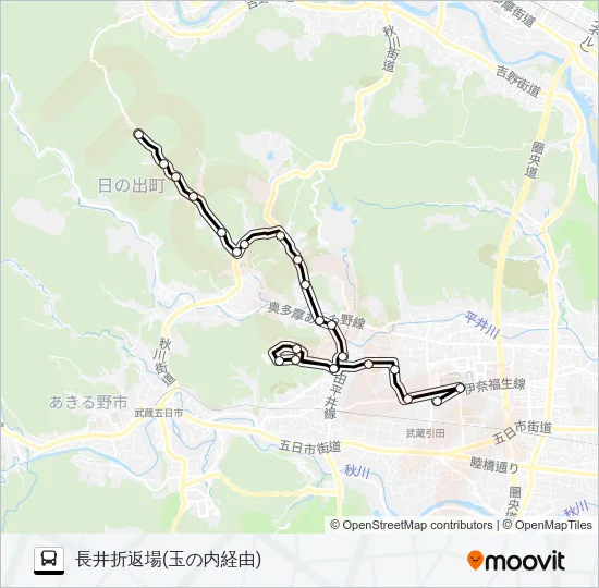 玉の内 バスの路線図