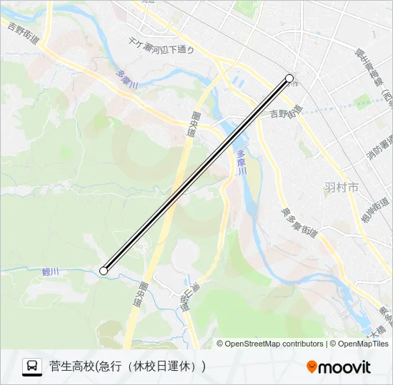 急行 バスの路線図