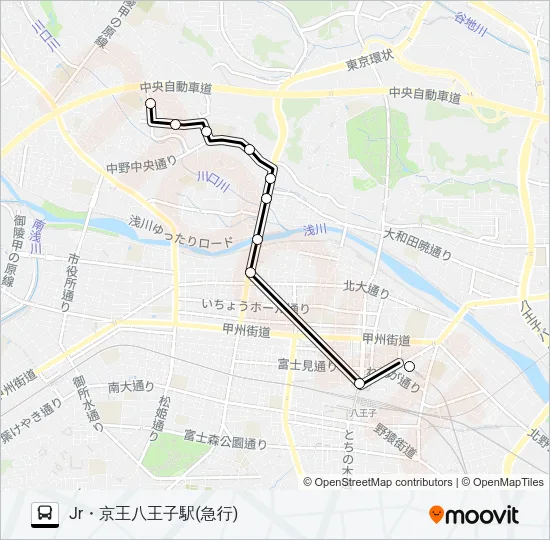 急行 バスの路線図