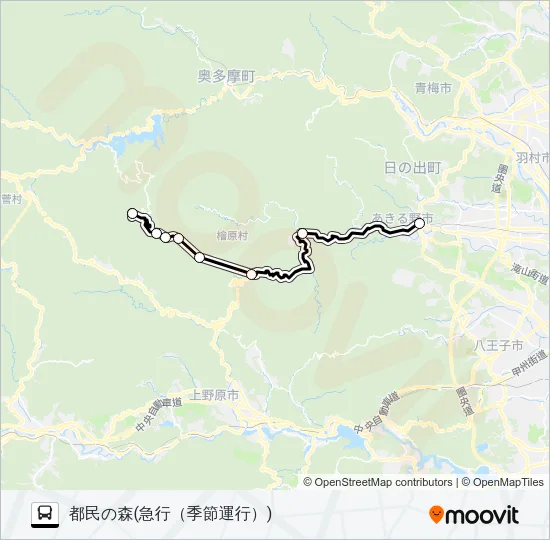 急行 バスの路線図