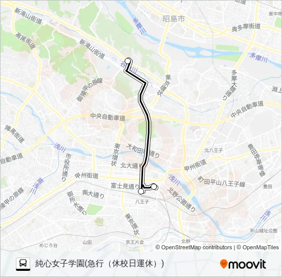 急行 バスの路線図