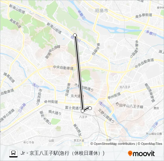 急行 バスの路線図