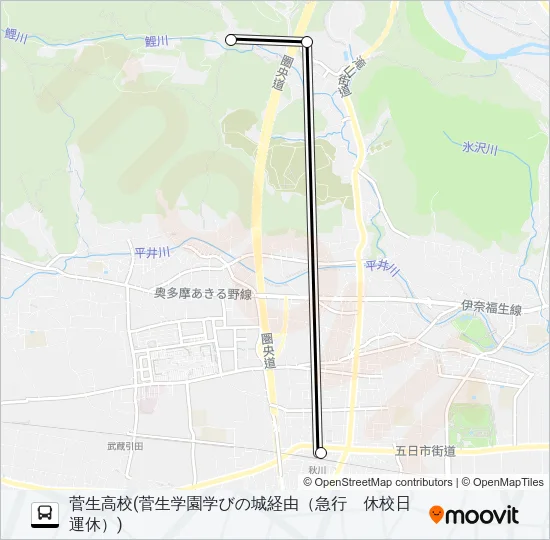 急行 バスの路線図