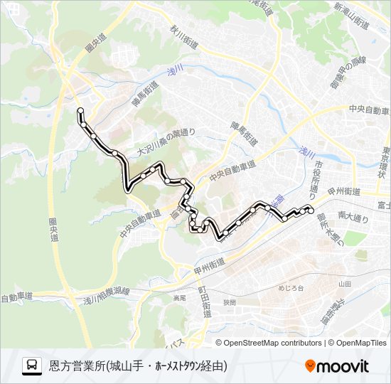 深夜 Bus Line Map