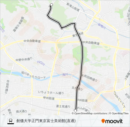 直通 バスの路線図