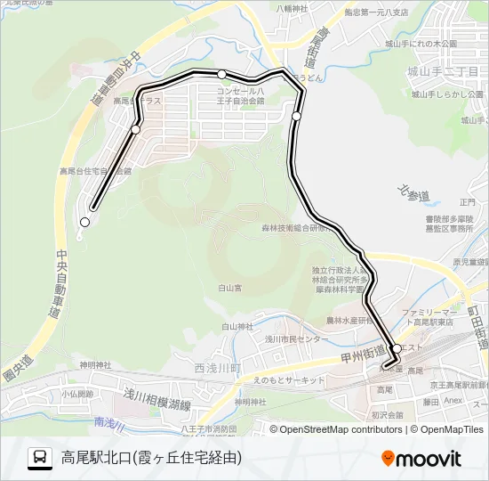 住01 バスの路線図