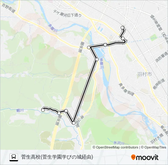 小14 バスの路線図