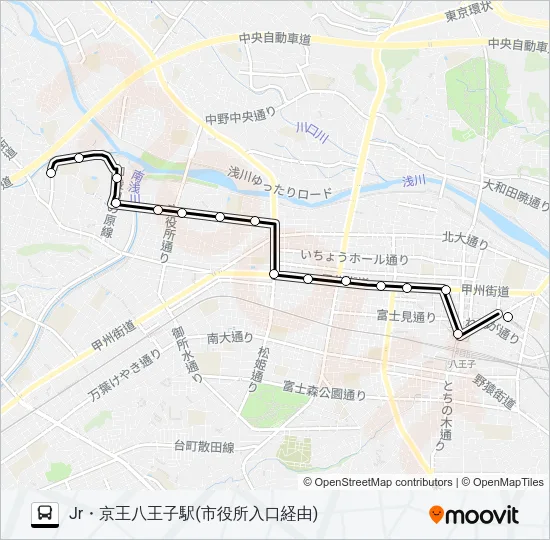 市12 バスの路線図