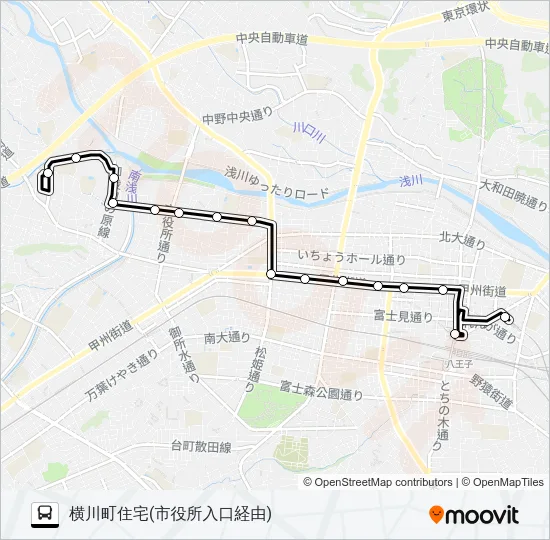 市12 バスの路線図