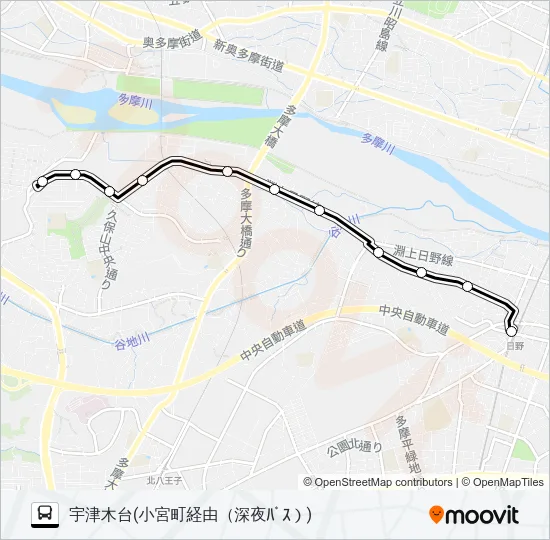 日21 バスの路線図