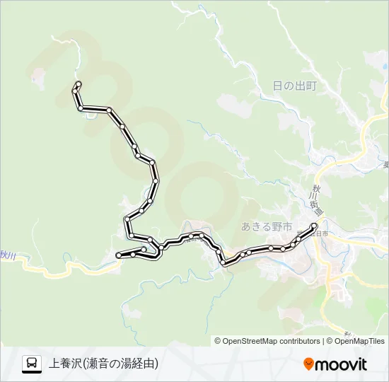 檜52 バスの路線図