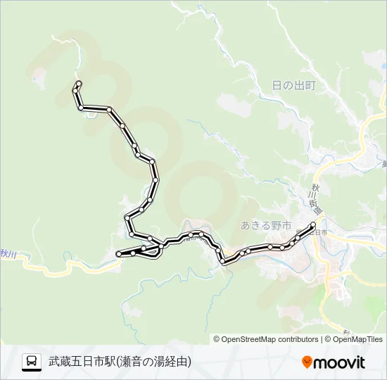 檜52 バスの路線図