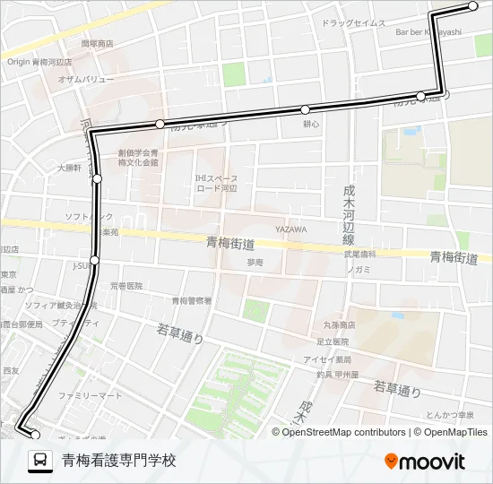 河10 バスの路線図